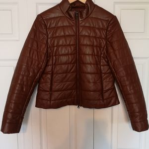 M0851 leather winter coat